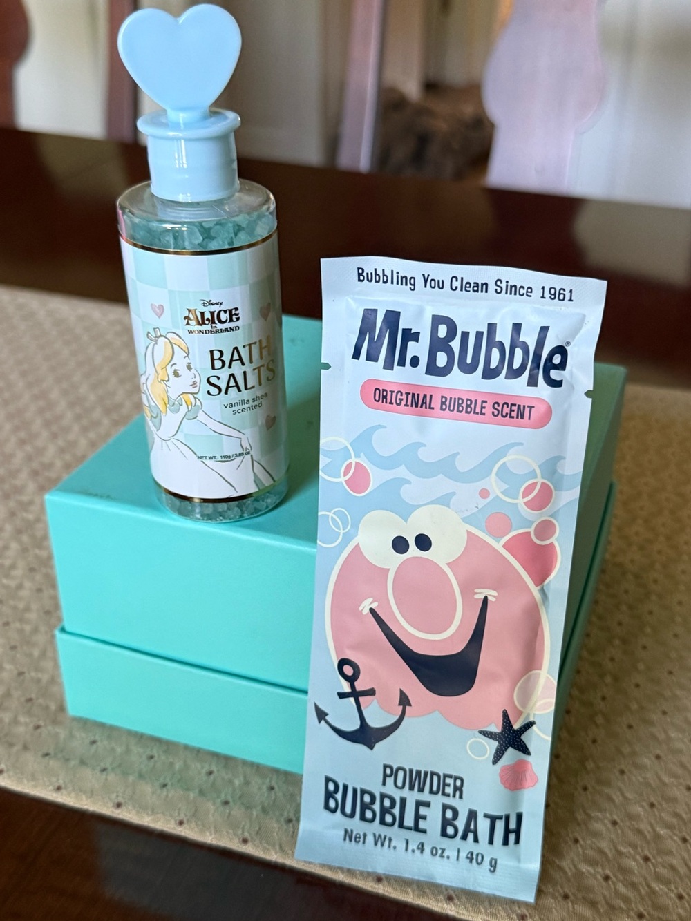 Alice In Wonderland Bath Salts and Mr Bubble Bubble Bath NWT